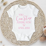 Funny Grandparent Pregnancy Announcement Baby Bodysuit at Zazzle