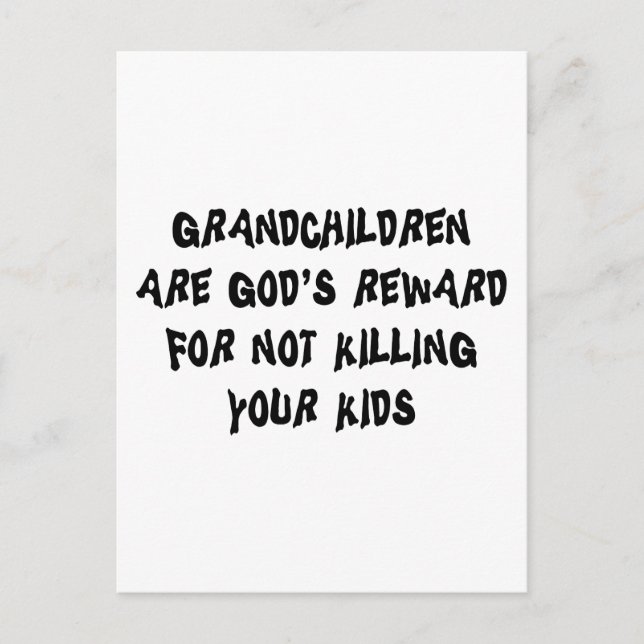 Funny Grandparents Gift Postcard (Front)
