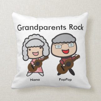 Funny Grandparents Rock Guitar Personalize Throw Pillow