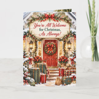 Funny Grandparents Tropical Christmas Escape Famil Card