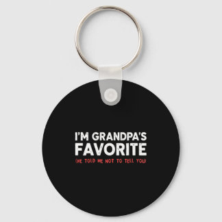 Funny Grandpa's Favorite Granhild I'm Grandpa's Fa Keychain
