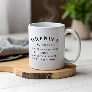 Funny Grandpa's to do list Humor personalized Coffee Mug