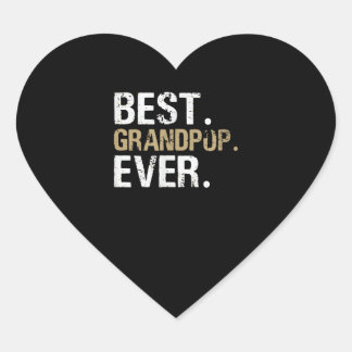 Funny Grandson | Best Grandpop Ever Heart Sticker