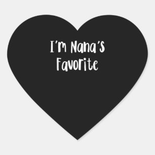 Funny Grandson I'm Nana's Favorite Heart Sticker