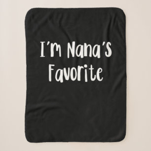 Funny Grandson I'm Nana's Favorite Sherpa Blanket