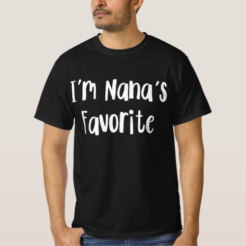 Funny Grandson  Im Nanas Favorite T_Shirt
