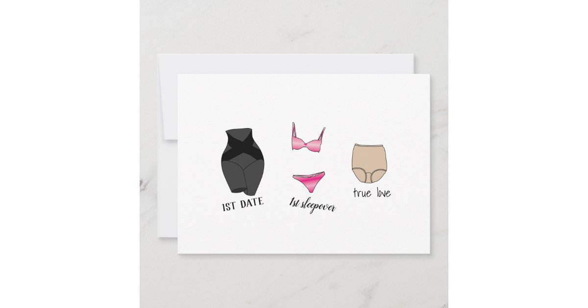 Funny Granny Panties Valentines Day Flat Card