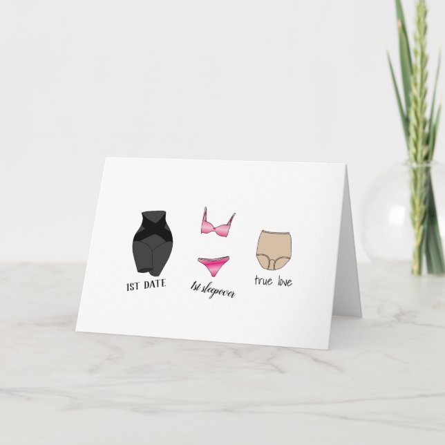 Funny Granny Panties Valentines Day Holiday Card (Front)