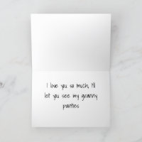 Funny Granny Panties Valentines Day Holiday Card