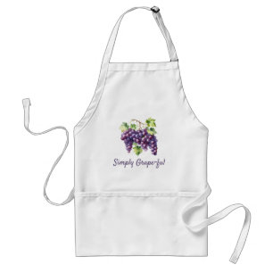 Funny Grape Gift for Wine Lover Adult Apron