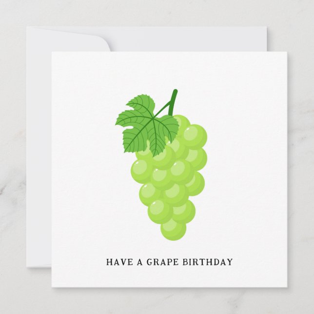 Funny Grapes Birthday Greeting Card (Front)