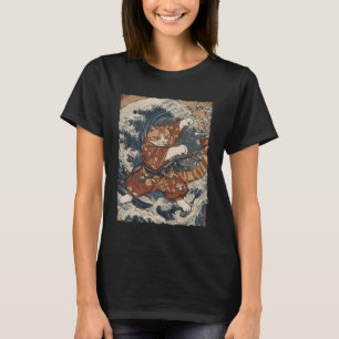 Funny Graphic Cat Japanese Anime T-Shirt