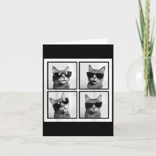Funny Graphic Cat Photobooth Selfie Funny _3 Card