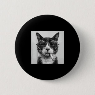Funny Graphic Cat Smoking Adult Funny _1  Button