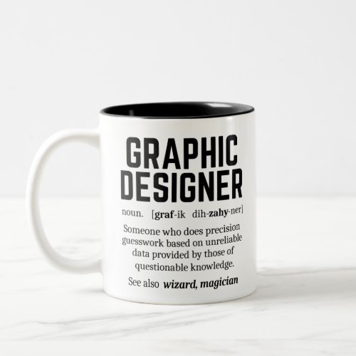 Funny Graphic Designer Dictionary Definition Gift Two_Tone Coffee Mug