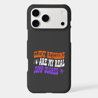 Funny Graphic Designer Halloween Client Revisions iPhone 17 Pro Max Case