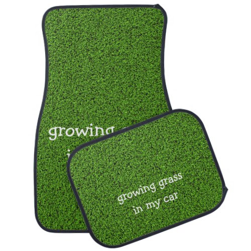 Funny Grass Car Floor Mat Set