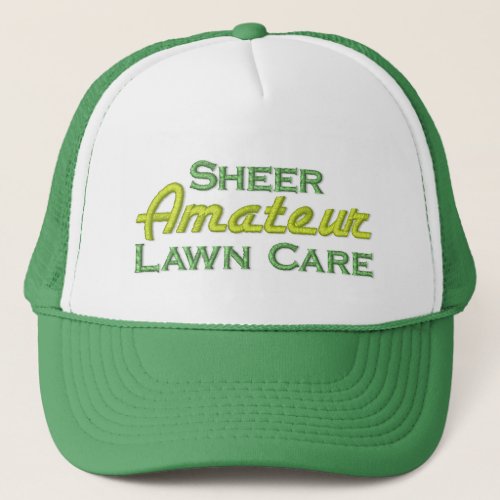 Funny Grass Cutting Trucker Hat