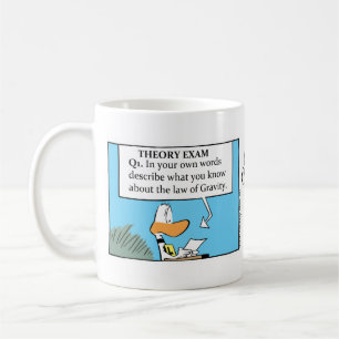 Funny Gravity Joke Cartoon Coffee Mug