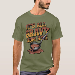Funny Gravy Thanksgiving  - Retro Foodie Tee