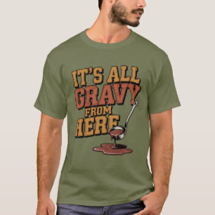 Funny Gravy Thanksgiving - Retro Foodie Tee