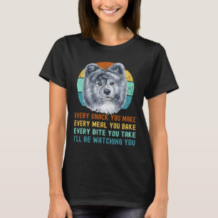Funny Gray Akita Inu or Kuma Inu Dog Every Snack y T-Shirt