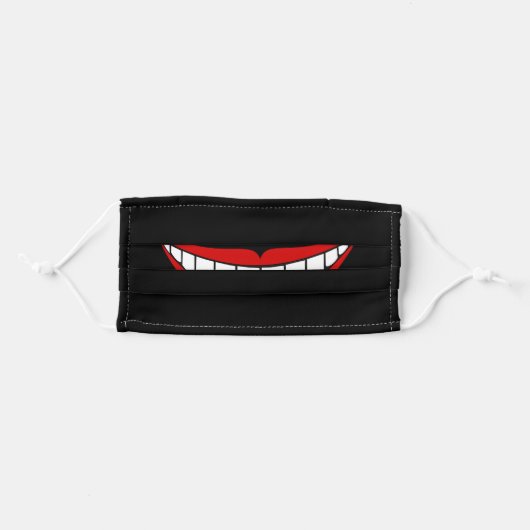 FUNNY GREAT BIG SMILE FACE MASK (Front, Folded)