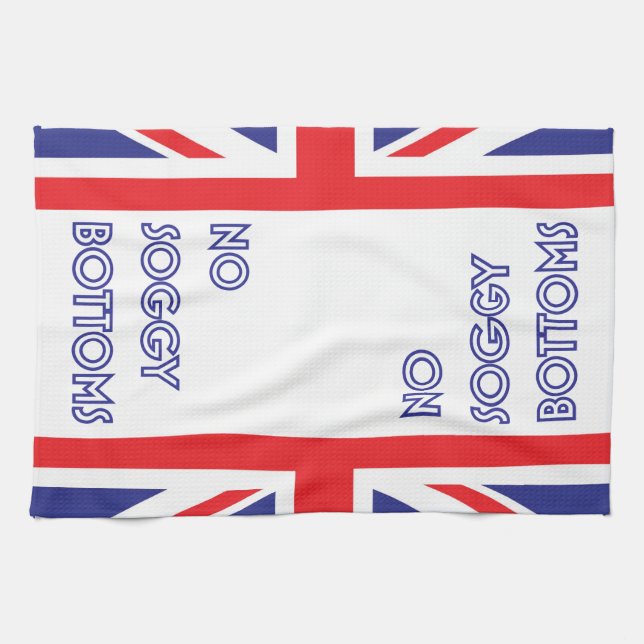 Funny Great British Bake Off Soggy Bottoms Kitchen Towel (Horizontal)