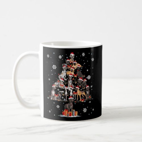 Funny Great Dane Dog Christmas Tree Hat In Snow Sa Coffee Mug