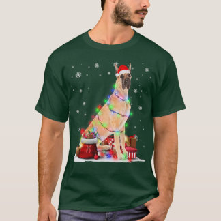 Funny Great Dane Dog Tree Christmas Lights Xmas Pa T-Shirt