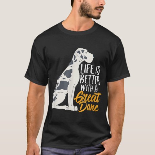 Funny Great Dane Dog With Cute Graphic for Pup Lov T_Shirt