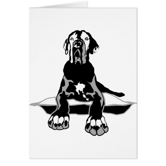 Funny Great Dane Ilios  Cards (Front)