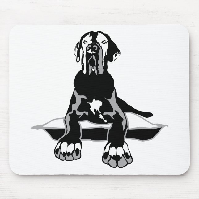 Funny Great Dane Ilios  Mouse Pad (Front)