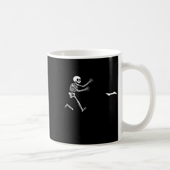 Funny Great Dane Running Skeleton Halloween _1  Coffee Mug (Right)
