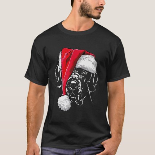 Funny Great Dane Santa Christmas Dog Mom Gift Pres T_Shirt