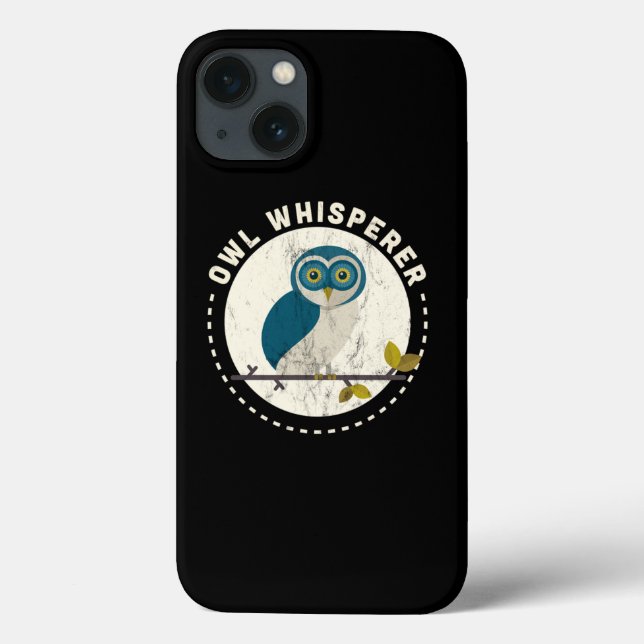 Funny Great Horned Owl Whisperer Bird Watching Gif Case-Mate iPhone Case (Back)