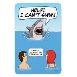 Funny Great White Shark Pranks Swimmers Magnet at Zazzle