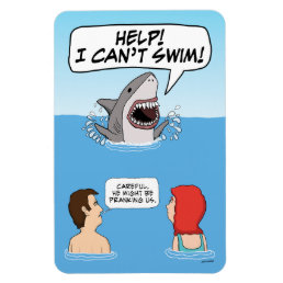 Funny Great White Shark Pranks Swimmers Magnet