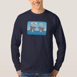 Funny Great White Sharks in Ocean T-Shirt