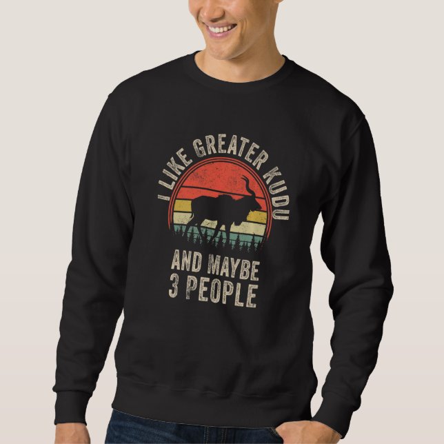Funny Greater kudu Design Art Graphic Greater kudu Sweatshirt (Front)