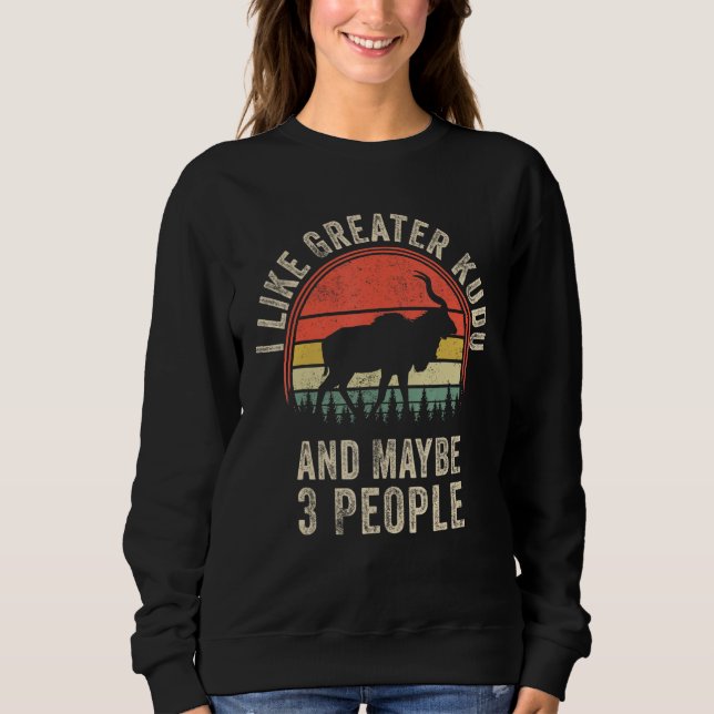 Funny Greater kudu Design Art Graphic Greater kudu Sweatshirt (Front)