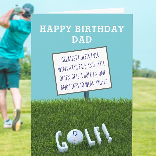 Funny Greatest Golfer Ever Birthday Card (Happy birthday to the greatest golfer ever! ⛳)