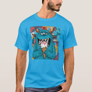 Funny Greedy Monster eating Ice Cream T-Shirt