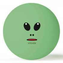 Funny Green Alien Face Personalized Ping Pong Ball Funny Green Alien Face Personalized Ping Pong Ball