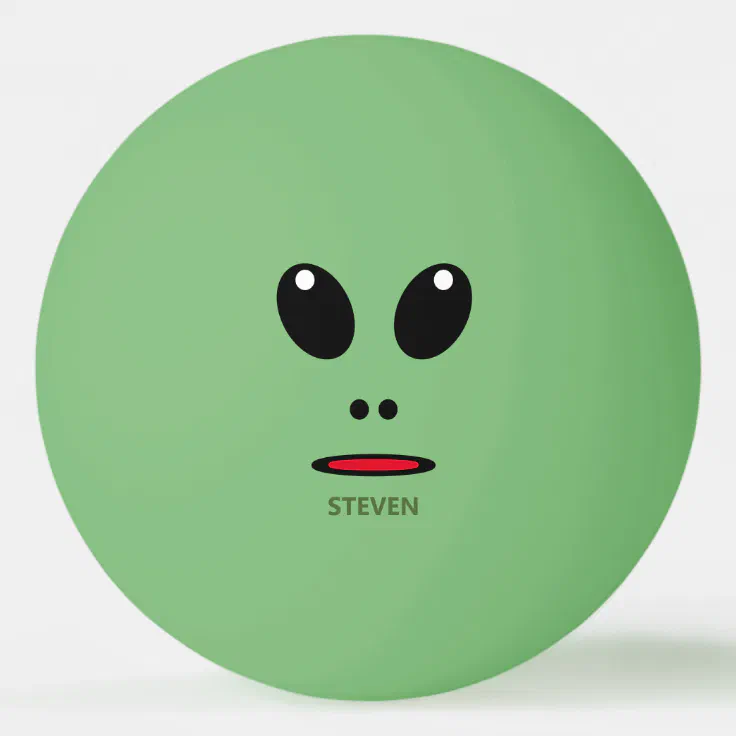 Funny Green Alien Face Personalized Ping Pong Ball | Zazzle Funny Green Alien Face Personalized Ping Pong Ball | Zazzle