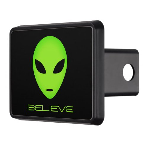 Funny green alien head custom tow hitch cover