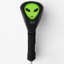 Funny green alien head golf driver sock head cover