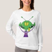 Funny Green Alien Making Silly Face