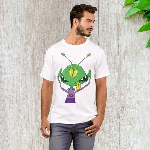 Funny Green Alien Making Silly Face T-Shirt