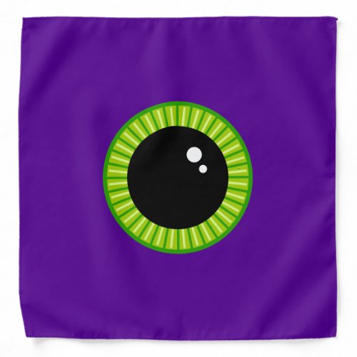 Funny Green and Purple Monster Eyeball Bandana